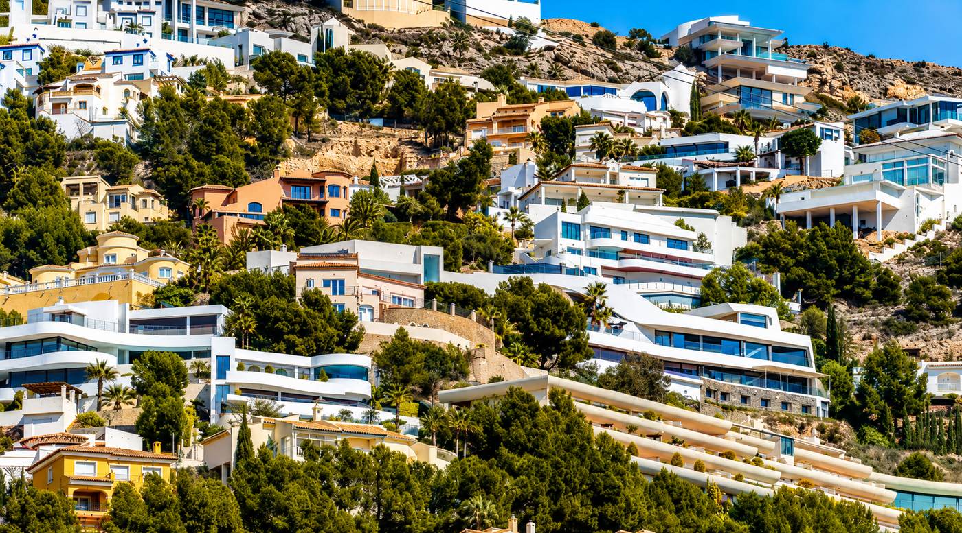Villas en ladera de Altea Hills con vistas a la bahía y al Mediterráneo